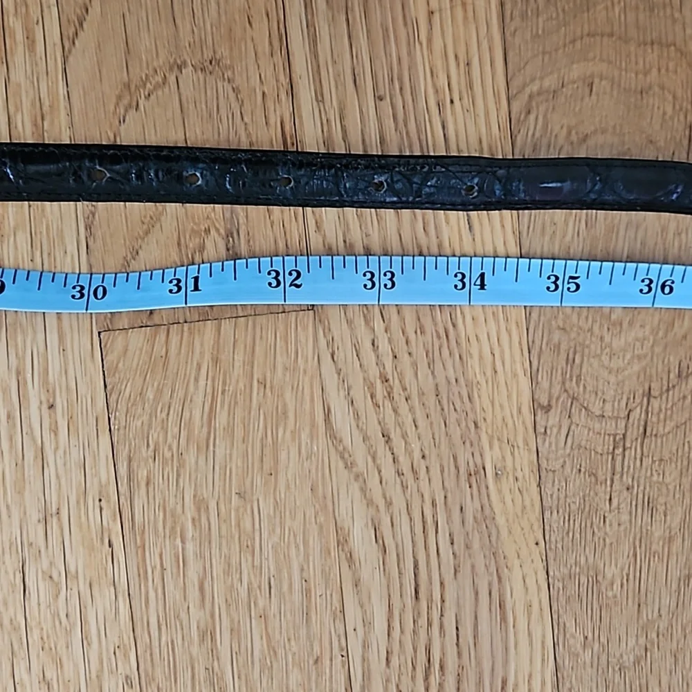 Italian caiman leather belt 34